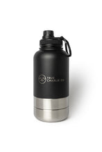 Load image into Gallery viewer, Dog Water Bottle With Bowls - Midnight Black