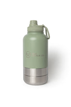 Load image into Gallery viewer, Dog Water Bottle With Bowls - Gumleaf Green