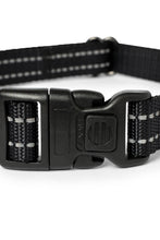 Load image into Gallery viewer, Black nylon dog collar with plastic clip