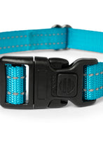 Load image into Gallery viewer, Teal nylon dog collar with plastic clip