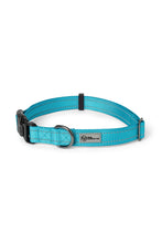Load image into Gallery viewer, Teal nylon dog collar with plastic clip