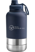 Load image into Gallery viewer, Dog Water Bottle With Bowls - Ocean Blue