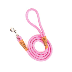 Slimline Rope Leash - Pastel Pink - The Sasha