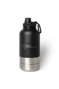 Dog Water Bottle With Bowls - Midnight Black