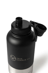 Dog Water Bottle With Bowls - Midnight Black