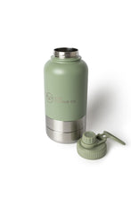 Load image into Gallery viewer, Dog Water Bottle With Bowls - Gumleaf Green
