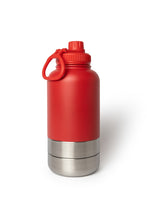 Load image into Gallery viewer, Dog Water Bottle With Bowls - Velvet Red
