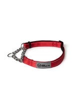 Load image into Gallery viewer, Velvet Red Martingale Collar - Chain

