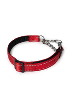 Load image into Gallery viewer, Velvet Red Martingale Collar - Chain

