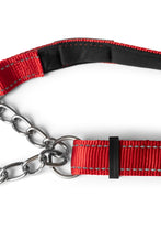 Load image into Gallery viewer, Velvet Red Martingale Collar - Chain
