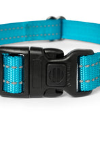 Load image into Gallery viewer, Teal nylon dog collar with plastic clip
