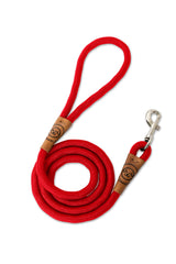 Rope Dog Lead - Velvet Red - The Sasha